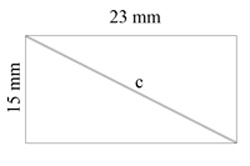 Liczenie ekwiwalentu ogniskowej. Wymiary matrycy 23mm x 15mm, przekątna - c